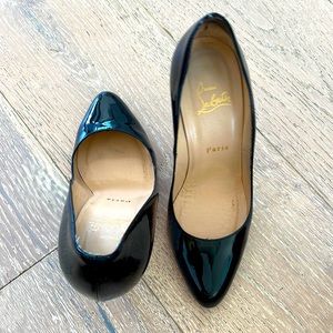 Christian Louboutin heels. 100 patent leather